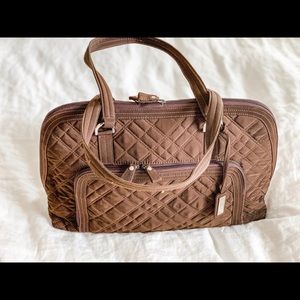 Vera Bradley Espresso Microfiber Commuter Bag